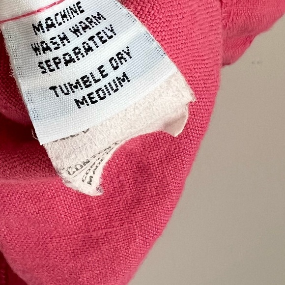 CutLoose Short Sleeve 100% Linen Button Down Top Crop - Picture 3 of 5